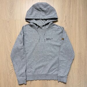 Barbour International Embroidered Text Long Sleeve Hoodie Womens 6 Medium Gray